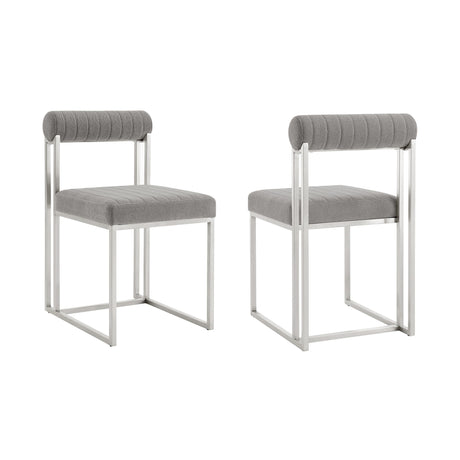 Anastasia - Dining Room Chair Set With Brushed Silver Frame