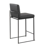 Fuji - High Back Counter Stool - Black Legs