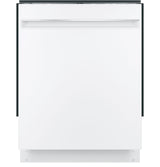GE GDT225SGLWW - 24 in. Top Control Flush-Mount Dishwasher with 51 dBa Sound Level, Condensate Dry & Pocket Handle - White