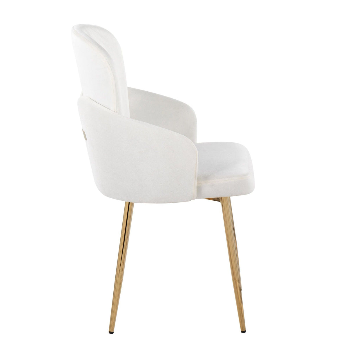 Dahlia - Contemporary Dining Chair (Set of 2) - Gold Metal Frame