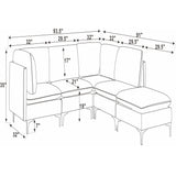 Upholstered Modular Sectional & Tall Legs