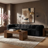 Orin - Velvet Performance Fabric Upholstered 3 Piece Modular Sofa