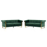 2 Piece Sofa Set With Tufted Back And Deep Seating