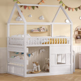 House Bed With Built-In LED Shelf Light