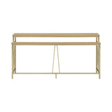 Santorini - 72" Rectangle Wood Console Table - Natural / Brando Brass