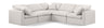 Indulge - Linen 5 Piece Modular Corner Sectional