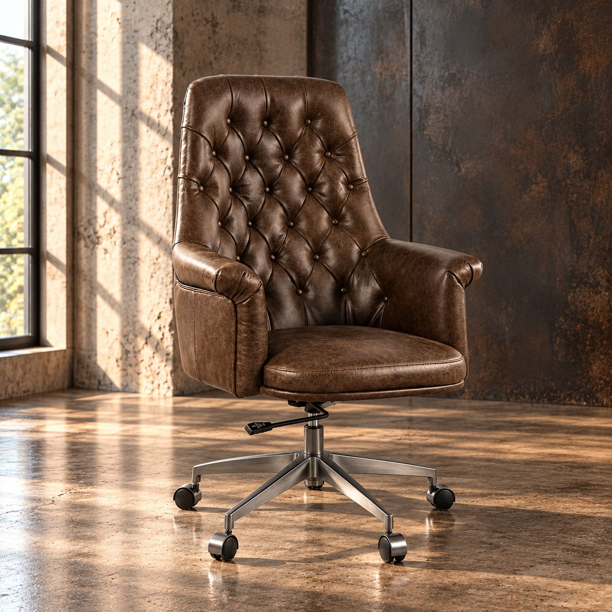 Dasan - Swivel Office Chair - Dark Brown