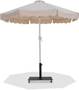 Amalfi - Aluminum Patio Umbrella - Black Base / White Pole