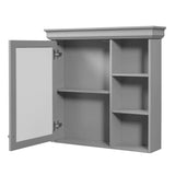 Wall Mounted Bathroom Medicine Cabinet With Mirror And Adjustable Storage With Soft Close Hinges