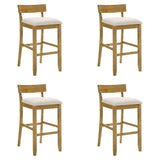 Merie - Modern Transitional Wood Bar Height Kitchen Bar Stool