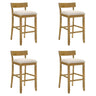 Merie - Modern Transitional Wood Bar Height Kitchen Bar Stool