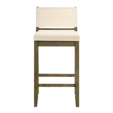 Yaneli - Contemporary Natural Wood Bar Height Kitchen Bar Stool