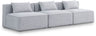 Cube - Linen Modular 3 Seat Armless Sofa
