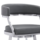 Saturn - Bar Height Bar Stool - Brushed Stainless Steel