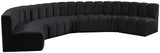 Arc - Velvet 7 Piece U-Shaped Modular Sofa