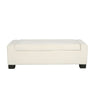 Textured Fabric Ottoman Bench With Hinged Lid