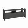 TV Stand For TVs Up To 55" With Open Shelves And 2 Drawers - Carbon Gray
