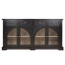Sideboard Cabinet With 4 Drawers And 4 Arched Glass Doors