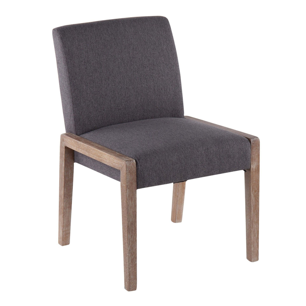 Carmen - Contemporary Chair (Set of 2) - White Washed Wood