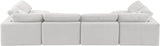 Comfy - 6 Piece Velvet Modular Armless Sectional