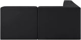 Rummi - Armless Velvet Performance Fabric Upholstered 4 Piece Modular Sectional