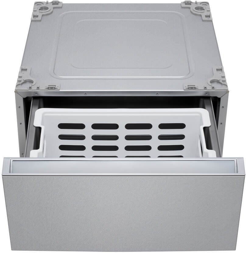 LG SIGNATURE WDP8S laundry pedestal angled view