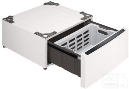 LG WDP6A laundry pedestal storage drawer detail view