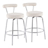 Rhonda - Contemporary Counter Stool (Set of 2) - Chrome Frame