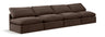 Indulge - Velvet 4 Seat Modular Armless Sofa