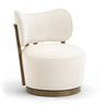 Elara - Velvet Upholstered Swivel Accent Chair - Stained Brown
