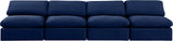 Indulge - Velvet 4 Seat Modular Armless Sofa