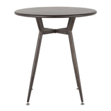 Clara - Round Dinette Table - Antique Metal