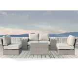Stylish Modular Wicker Patio Seating Group