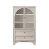 Glass Door Display Case With 2 Drawers And Adjustable Shelf