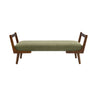 Mid-Century Bench With Wood Legs