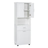 Tall Bathroom Cabinet With Tilt-Out Laundry Basket And Upper Storage