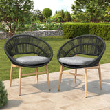 Cyril - Outdoor Papasan Style Dining Chair (Set of 2)