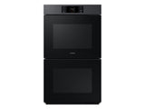 Bespoke 30" Matte Black Steel Double Wall Oven with AI Pro Cooking(TM) Camera - (NV51CG700DMTAA)