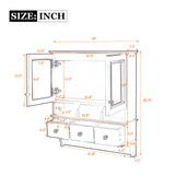 Modern Bathroom Mirror Cabinet With Drawers, Organizer Hooks, And High-Definition Mirrors