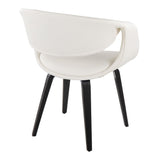 Curvo - Upholstered Chair (Set of 2) - Black Wood Legs