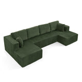 Modern Minimalist U - Shape Modular Sectional Sofa