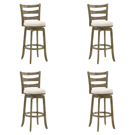 Melindra - Modern Farmhouse Swivel Wood Bar Height Kitchen Bar Stool