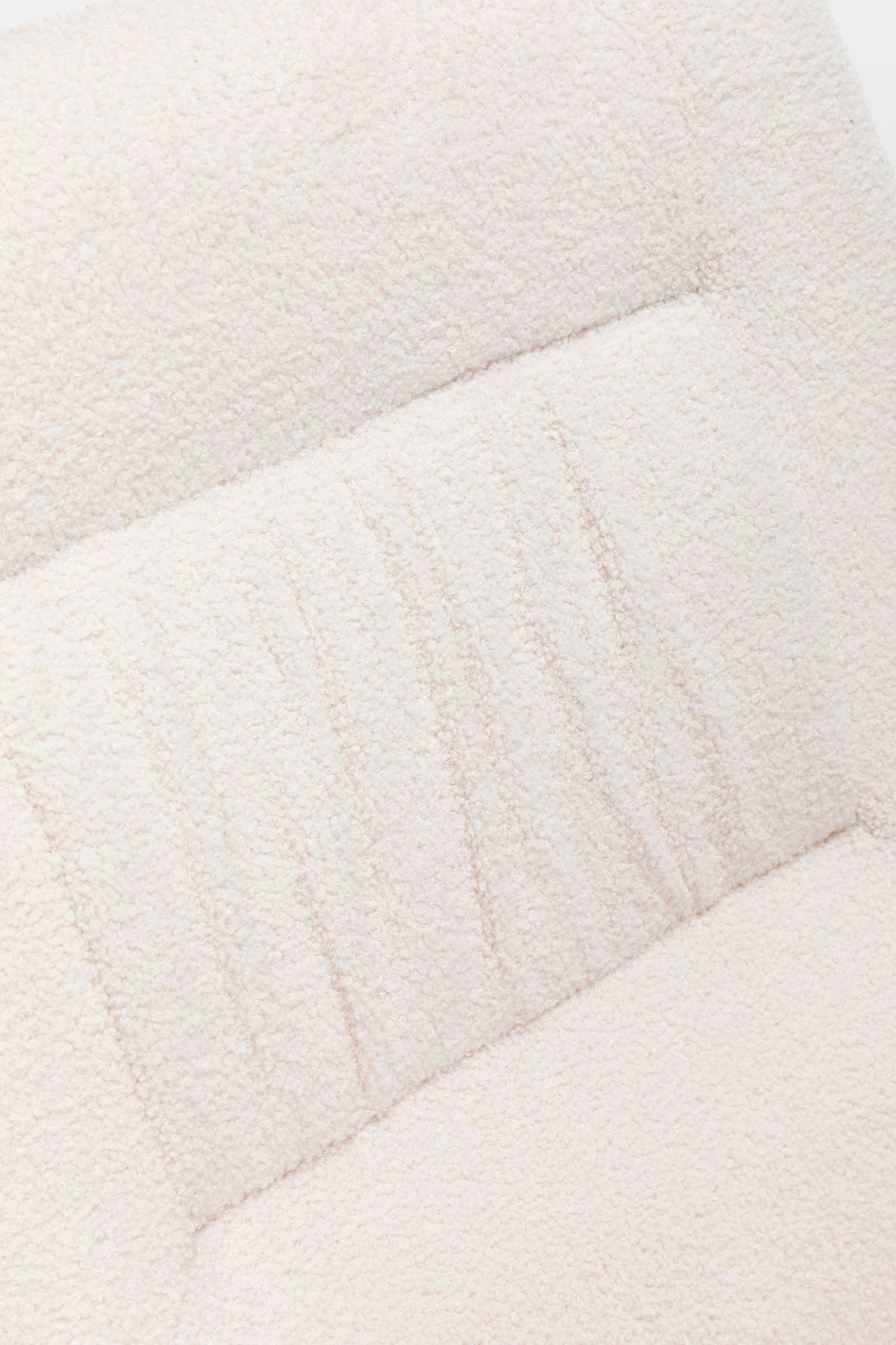 Rocking Chair Nursery, Teddy Upholstered Glider Rocker With High Backrest, Reading Chair Modern Rocking Accent Chairs Glider Recliner For Living Room - Cream