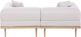 Laguna - 2 Piece Resilient Water Resistant Fabric 71" Upholstered Outdoor Patio Modular Loveseat