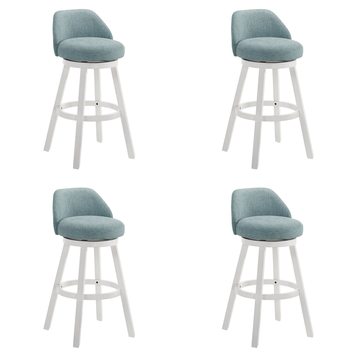 Erika - Modern Transitional Swivel Wood Bar Height Kitchen Bar Stool