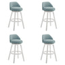 Erika - Modern Transitional Swivel Wood Bar Height Kitchen Bar Stool