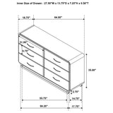 Tully - 6 Drawer Dresser - Nutmeg Brown