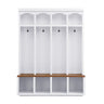 Entryway Hall Tree With Bench, 4 Hooks & Open Storage Space