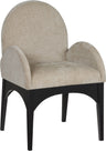 Waldorf - Chenille Dining Arm Chair With Black Legs