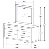 Polk - 6 Drawer Dresser With Mirror